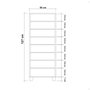 Hanah Home Zapatero Blanco 50x127x38cm con Diseño Inspirado en Cubismo y Surrealismo